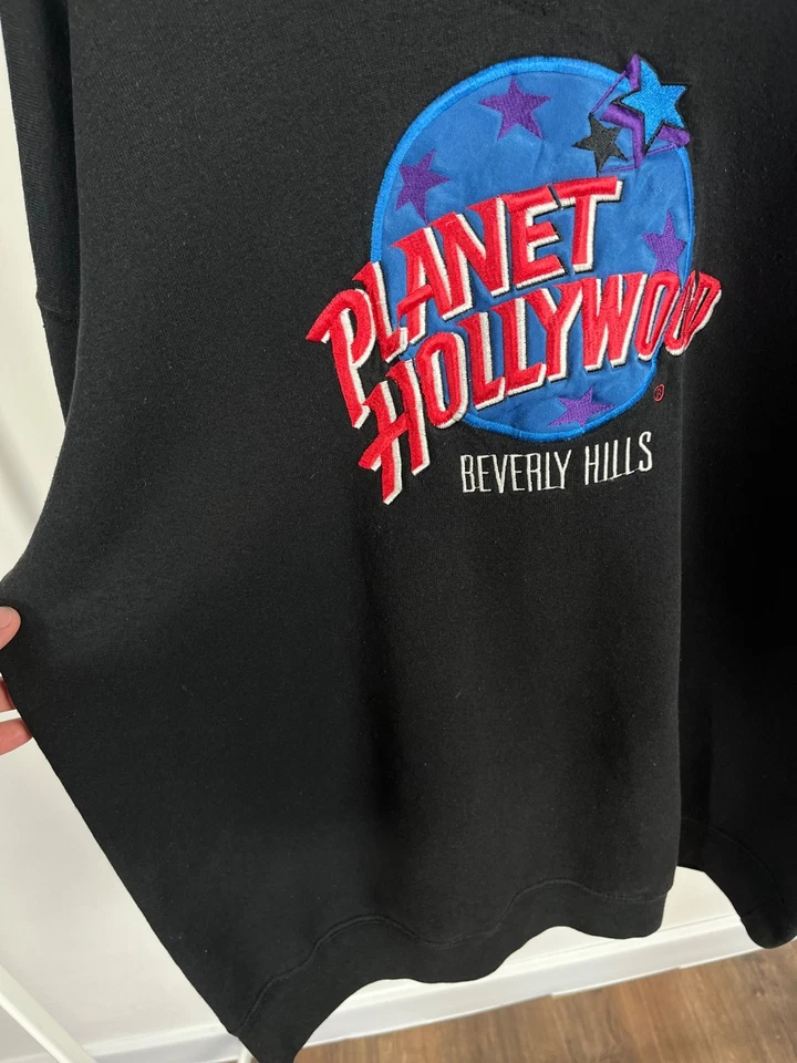 Sudadera De Colección Planet Hollywood Beverly Hills XL EE. UU. Hecha Negra Foto 3 de 4