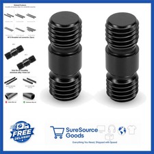 Aluminium Rod Connector 12-20mm for 15mm Rods 2-Pack Easy Connection Black