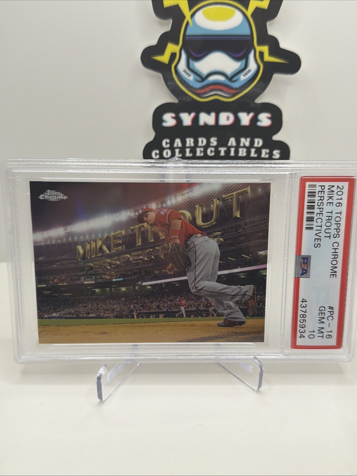 Mike Trout - 2016 Topps Chrome Perspectives PSA 10 view 3