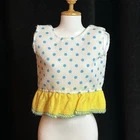 Vintage Clone *Barbie* Clothes: White Tank Top Blouse w/ Blue Polka Dots READ