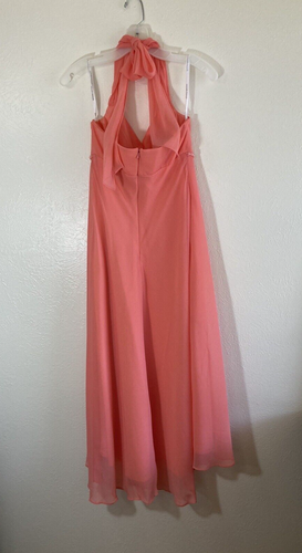 David’s Bridal Womens Dress Size 2 Halter Empire Bridesmaid Formal Gown Prom - Picture 2 of 12