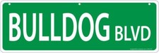 Bulldog Street Sign