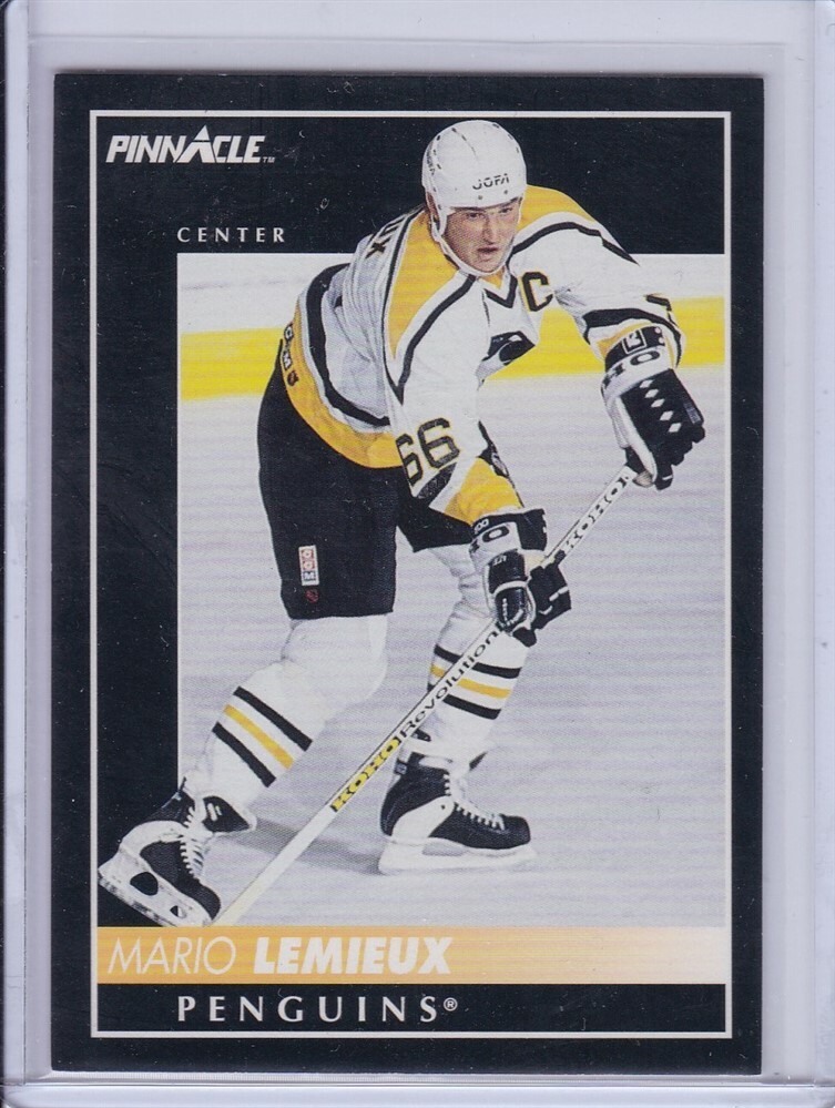 Mario Lemieux 1992 Pinnacle Hockey Card 300 Grade MT | eBay