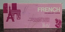 Vintage Vis-Ed French Vocabulary Flash Cards Home School Learning