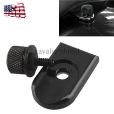Black Rear Fender Seat Bolt Tab Screw Mount Knob Cover For Harley Davidson 96-up