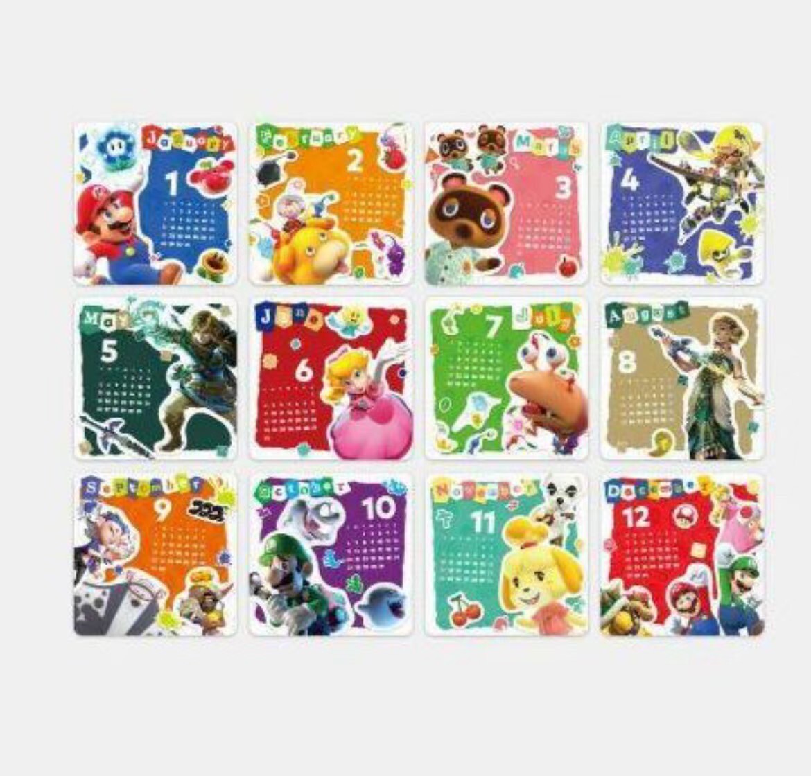 Official 2024 year Calendar My Nintendo Store Limited Edition