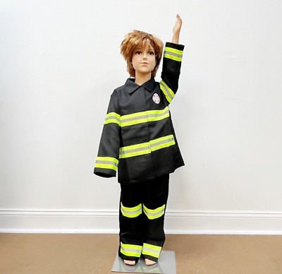 Fire Fighter Fireman Costume for Halloween and Cosplay Boy Girls, Age 3~4
