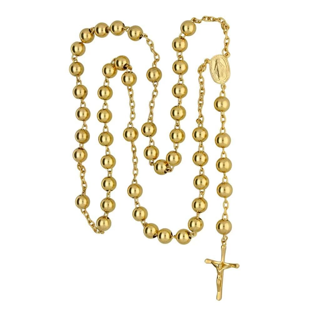 9ct Two Tone CZ Rosary Bead Necklace – Oroginale Fine Jewellery