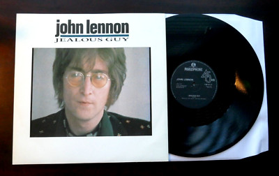 JOHN LENNON 12 INCH SINGLE ' JEALOUS GUY ' NR MINT