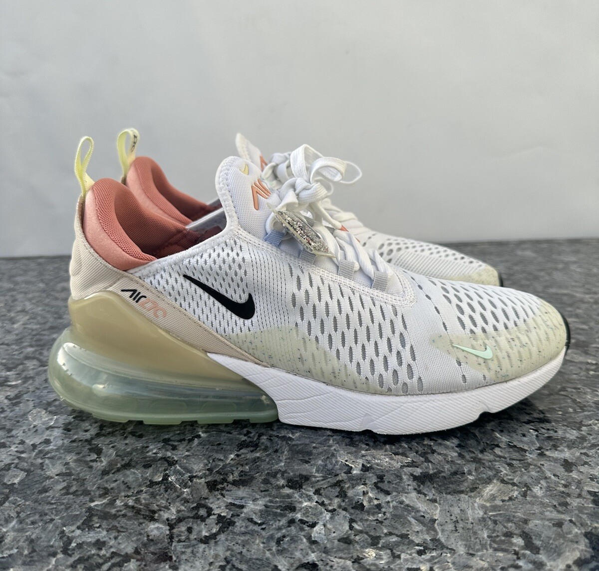 Nike Air Max 270 White Sanddrift 2022 DQ7642-100 Shoes Men's Size