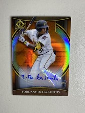 Yordany De Los Santos 2023 Bowman Chrome Invicta Orange Refractor Auto 9/25