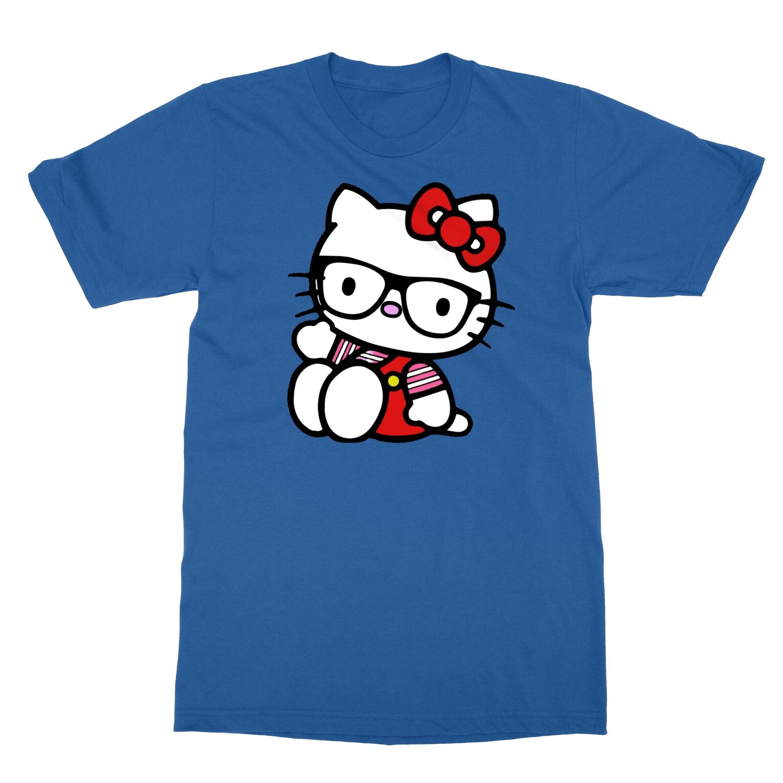  Hello Kitty Nerd Glasses Tee Shirt T-Shirt : Clothing