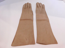  DESIGNER LADIES TAUPE SUEDE DRESS GLOVES UNLINED SIZE 6.5