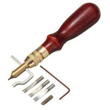 Leathercraft Stitching Groover Skiving Edger Beveler Leather Working Tools Kit