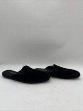 Dolce & Gabbana Black Velvet Square Toe Slip On Mule Loafers Men’s Size 6