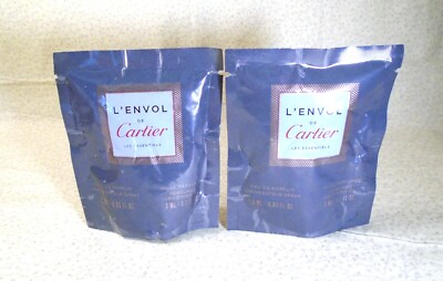 Cartier L'Envol de Cartier - Lot of (2) EDP & Grooming Oil Sample Sets Sealed Pk