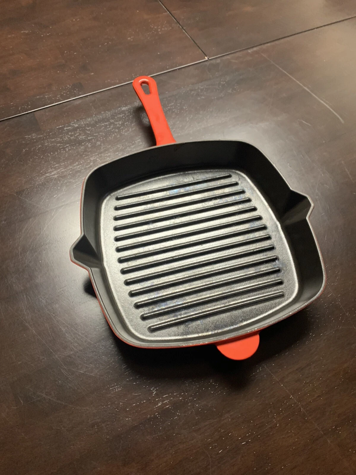 Fontignac Square Cast Iron Grill Pan 10 inch Enamelware Made in France