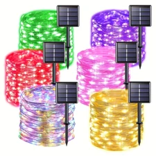 100/200 LED Solar Fairy String Light Copper Wire Outdoor Waterproof Garden Decor