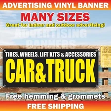 TIRES WHEELS LIFT KITS ACCESSORIES CAR TRUCK Advertising Banner Vinyl Mesh Sign