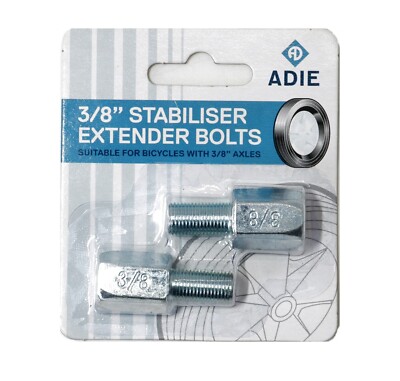 Childrens Bike Training Wheel Stabiliser Axle Extension Bolts 3/8