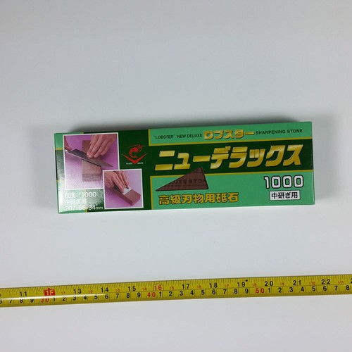 JAPAN made Sharpener Stone LOBSTER DELUXE WATER STONE IG-420 NANIWA-#1000 - Picture 2 of 3