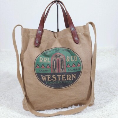 RRL RALPH LAUREN UNISEX 22AW Market Tote Canvas Vintage Processing