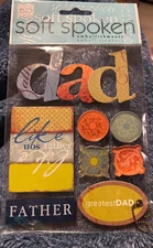 MAMBI Soft Spoken Scrapbook Layered 3D Stickers RENEE DAD FATHER'S DAY *