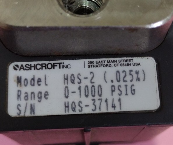 Ashcroft Heise Isolated Sensor HQS2 (.025 ) 0500 PSIA for sale
