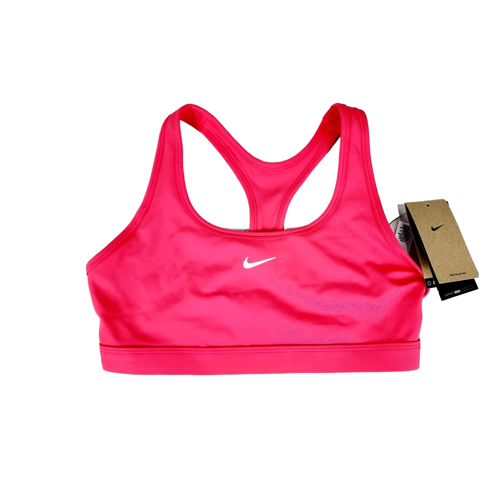 Nike Sports Bra Women's Medium Swoosh Barbie Non-Padded Activewear Pink Gorecore-image