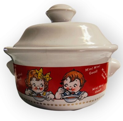 Campbell Soup  Bowl With Lid Very Collectable 1998 Vintage ''M'm! M'm! Good!''