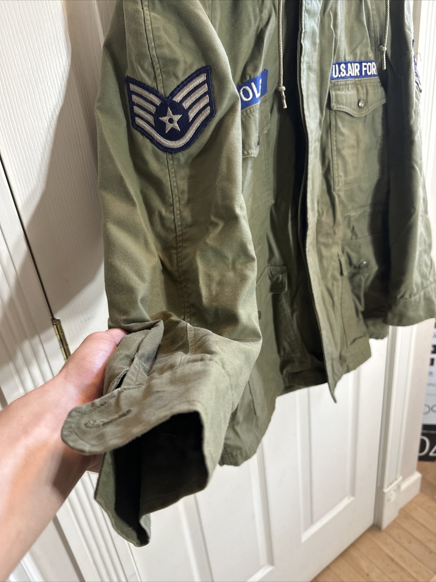 VINTAGE US ARMY Military Field Coat Jacket Size Med Reg 8405