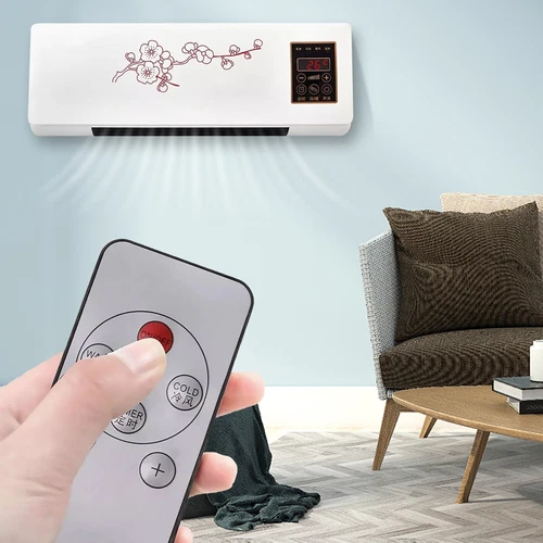 Ventilador pequeño 2 en 1 1800 W portátil montado en la pared refrigeración y calentador doble uso interior - Imagen 14 de 20