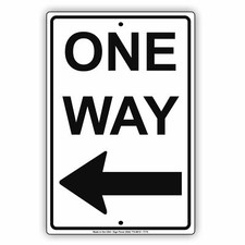 One Way Left Arrow Road Street Novelty Decor Notice Caution Aluminum Metal Sign
