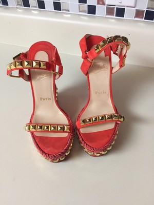 red orange sandals