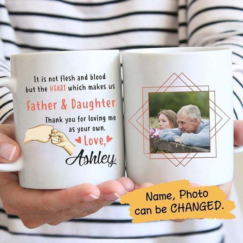 Thank You Bonus Dad Gift Personalized Photo Mug Personalized Custom Coffee