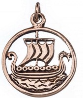 Bronze Wikinger Drachenschiff Klein Drachen Boot AnhäNger Drachenboot + Band