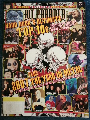 HIT PARADER Magazine Dec 2007 #513 Ultimate Top 10's - 2007 The Year In Metal - Picture 1 of 3