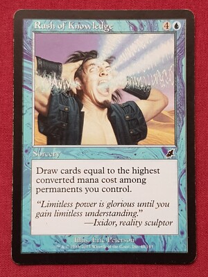 Magic The Gathering SCOURGE RUSH OF KNOWLEDGE blue card MTG