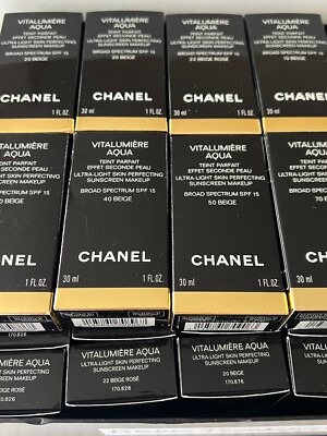 Chanel Vitalumiere Aqua Makeup Foundation Spf 15 - Choose Your Shade NEW IN BOX