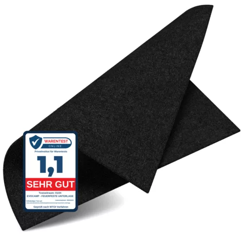 Feuerfeste Unterlage 40cm x 32cm hitzebeständig bis zu 982 °C, feuerfester Stoff