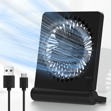 Desk Fan USB Powered with 3 Speeds Adjustable Strong Wind, Ultra Quiet Mini P...