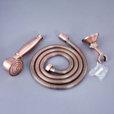 Antique Copper Bathroom Hand Held Shower Head with Wall Bracket Holder 1.5m Hose