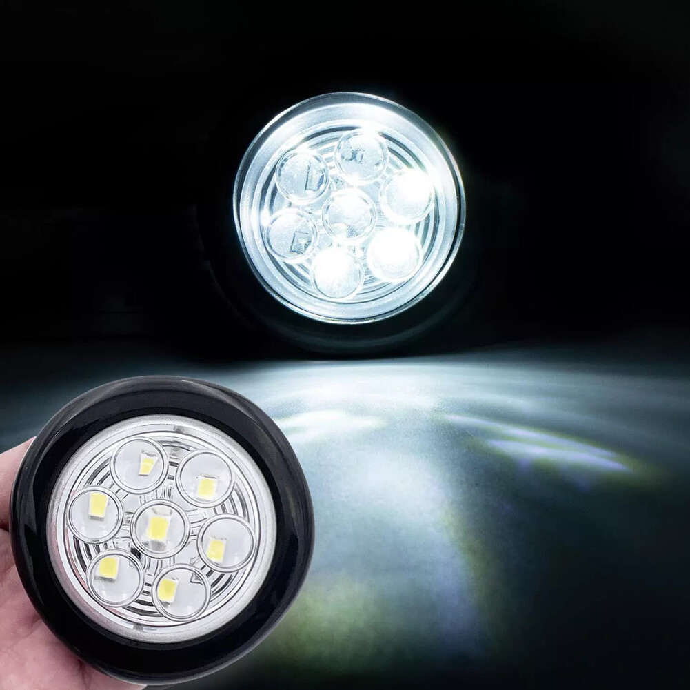 10-Pack White 9 SMD LED Side Marker Lights - 24V Waterproof For Trailers & Trucks