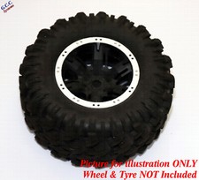 2x Beadlock Look Rim Trims for Traxxas X-Maxx Wheels (ABS) White W Silver Screws