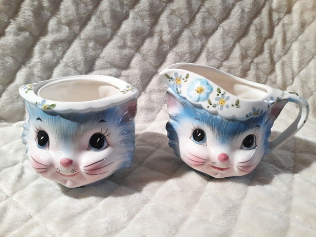 Vintage Lefton Porcelain Miss Priss Kitty Cat Creamer and Sugar Set 1508 for sale online | eBay