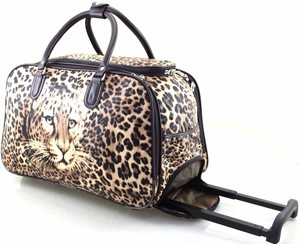 tiger print suitcase