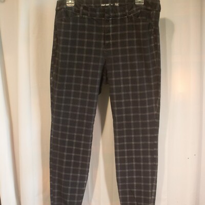 OLD NAVY Womens Size 14 Plaid High Rise Never Fade Pixie Pants 24.5'' Inseam