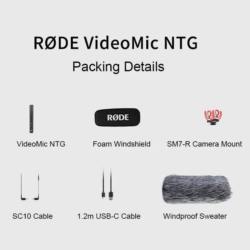 Micrófono de escopeta Rode VideoMic NTG para cámara DSLR teléfono inteligente Foto 3 de 4