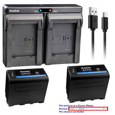 Kastar Battery Dual Charger for Atomos NP-F970 NP-F960 F950 Atomos Shogun Flame