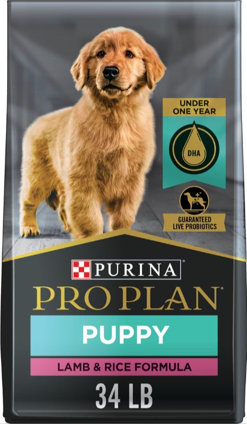 Purina Pro Plan High Protein DHA Lamb & Rice Formula Puppy Food, 34 lb